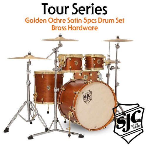 SJCSJC  투어 5기통 골든 오커 새틴 드럼세트 (TSK422CHGOSS)  에스제이씨 Tour Series Kit Golden Ochre Satin 5piece DrumSet SJC드럼 SJC드럼세트 SJC투어시리즈 드럼셋 퍼커션센터  
