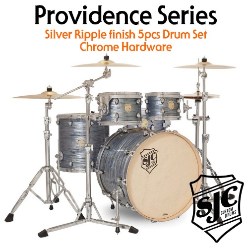 SJCSJC  프로비덴스 5기통 실버 리플 드럼세트 (PV422SR)  에스제이씨 Providence Series Kit Silver Ripple 5piece DrumSet SJC드럼 SJC드럼세트 SJC프로비덴스 드럼 드럼셋 퍼커션센터  