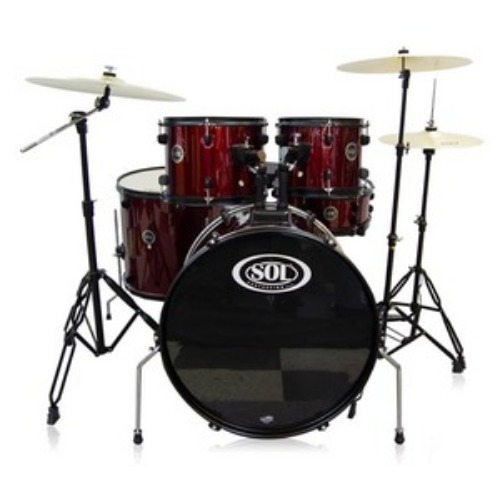 SOLSOL 드럼세트 5기통 와인레드 (JB-P0903-WR)  솔 SOL drumset 5pcs 세트드럼 드럼셋 퍼커션센터  
