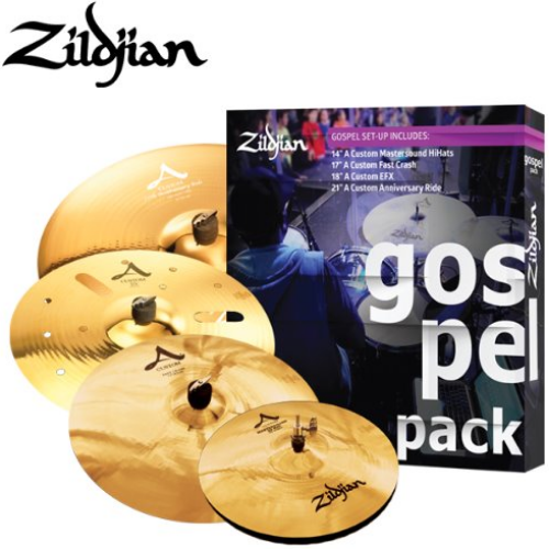 zildjian질전  A 커스텀 가스펠 팩 심벌세트 AC0801G 14 17 18 21 Zildjian A Custom Gospel Pack Cymbal Set