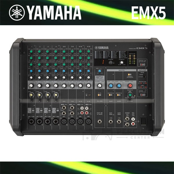 Yamaha야마하 파워드 믹서 EMX5 630W 4 Ω 12CH 이펙터 내장 Yamaha Powered Mixer EMX5