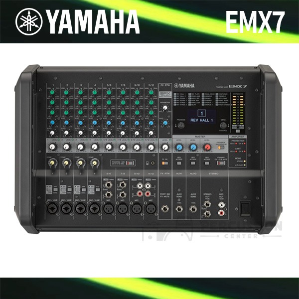 Yamaha야마하 파워드 믹서 EMX7 710W 4 Ω 12CH 이펙터 내장 Yamaha Powered Mixer EMX7