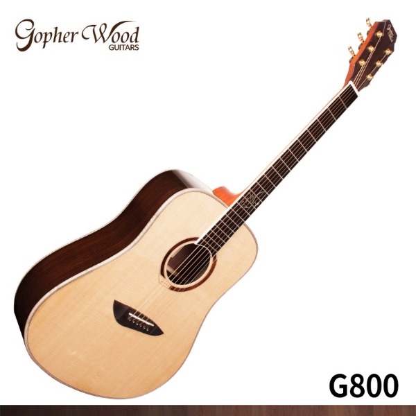 Gopherwood고퍼우드 올솔리드 G800 드레드넛 유광 통기타 Gopher Wood