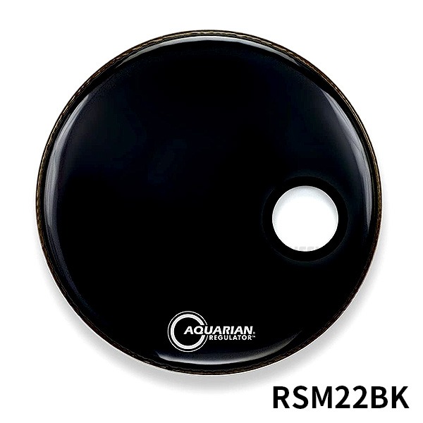 Aquarian아쿠아리안 22인치 레귤레이터 오프셋 홀 글로스 베이스 헤드 RSM22BK Aquarian