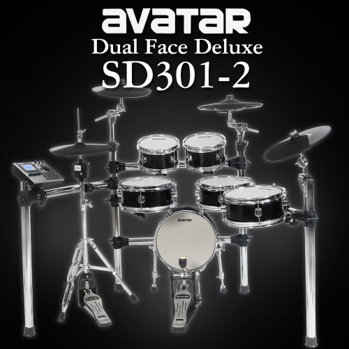 AVATARAVATARHXW 아바타 듀얼 페이스 디럭스 (SD301-2SH)  HXW Avatar Dualface Deluxe 올 메쉬헤드 6기통 전자드럼  드럼셋 퍼커션센터  