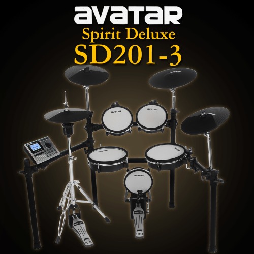 AVATARAVATARHXW 아바타 스피릿 드럭스 전자드럼 (SD201-3SH)  HXW Avatar Spirit Deluxe 전자드럼 올 메쉬헤드 5기통 전자드럼  드럼셋 퍼커션센터  