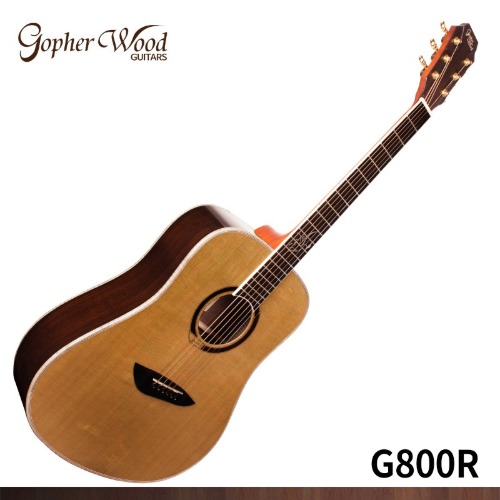 Gopherwood고퍼우드 올솔리드 G800R 드레드넛 유광 통기타 Gopher Wood